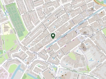 Kaart van het centrum van Zevenbergen met een markering bij Noordhaven 120, 4761 DD Zevenbergen.